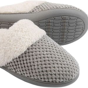 ULTRAIDEAS Women's Comfort Coral Fleece Memory Foam Slippers Fuzzy Plush Lining Slip-on