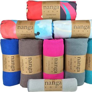 Hot Yoga Towel - Mat Sized, Non Slip, and Absorbent for Bikram, Ashtanga, Hatha Yoga (T