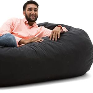 Amazon.com: Big Joe Media Lounger Foam-Filled Beanbag Chair, Black: Furniture & Decor