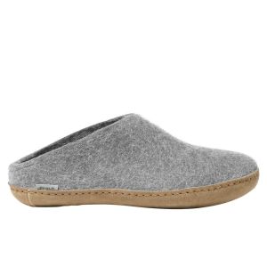 Adults' Glerups Wool Slippers, Open Heel