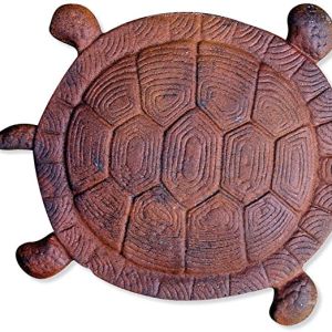 Sunset Vista Designs Cast Iron Turtle Garden Stepping Stone, 13-Inch long : Outdoor Dec