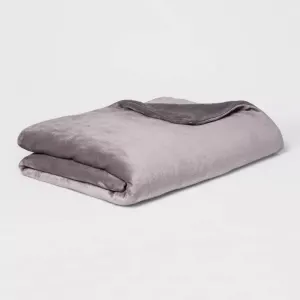 55" X 80" Microplush Weighted Blanket With Removable Cover - Threshold™ : Target