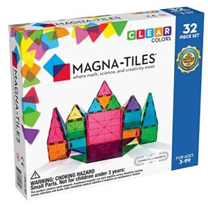 Amazon.com: Magna-Tiles 32-Piece Clear Colors Set, The Original Magnetic Building Tiles For Creative