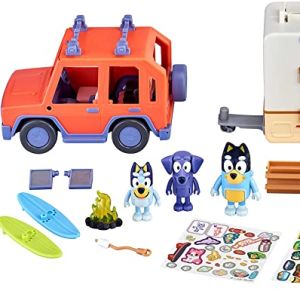 Amazon.com: Bluey Ultimate Caravan Adventures - Caravan Playset and Three 2.5-3" Figures & 4WD Famil