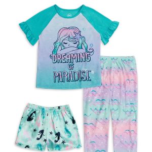 Wonder Nation Girls Mermaid Sleep Pajama, 3-piece set, sizes 4-18 & plus - Walmart.com