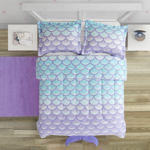 BECO Home Everyday Printed Mermaid Plush 2 Pieces, With Comforter Sham - Walmart.com