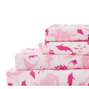 Pretty in Pink Mermaid 4-piece Sheet Set Full - Walmart.com