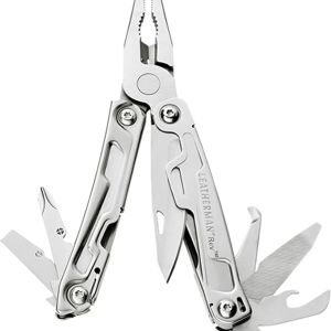 LEATHERMAN, Rev Pocket Size Multitool with Package Opener and Screwdrivers, Stainless Steel with Nyl