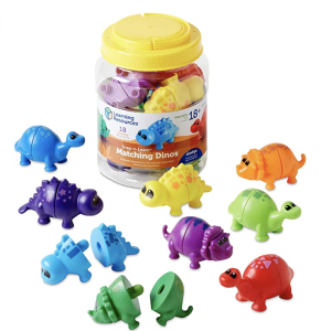 Amazon.com: Learning Resources Snap-n-Learn Matching Dinos, Fine Motor, Counting & Sorting Toy, Shap