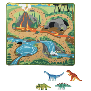 Amazon.com: -Melissa &-Doug Prehistoric Playground Dinosaur Activity Rug (39 x 36 inches) - 4 Toy An