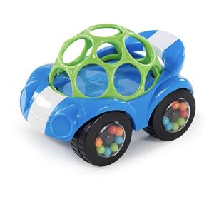 Amazon.com: Bright Starts Oball Rattle & Roll Sports Race Car Toy Push and Go Vehicle, Easy Grasp, A