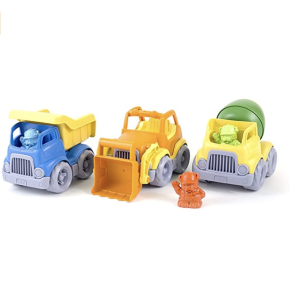 Amazon.com: Green Toys Construction Vehicle Set, 3-Pack - Pretend Play, Motor Skills, Kids Toy Vehic