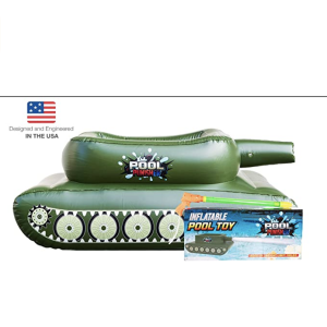 Amazon.com: Pool Punisher Inflatable Toy Tank with Squirt Gun- Swimming Accessories for Kids, Teens 