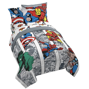 Amazon.com: Marvel Avengers Comic Cool 5 Piece Twin Bed Set - Includes Comforter & Sheet Set - Beddi