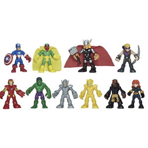 Amazon.com: Playskool Heroes Marvel Super Hero Adventures Ultimate Super Hero Set, 10 Collectible 2.