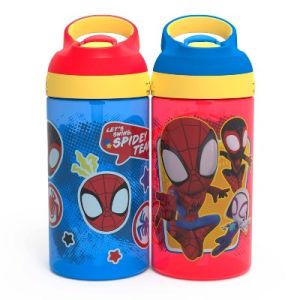 Spider-man 16oz 2pk Plastic Atlantic Kids Water Bottle - Zak Designs : Target