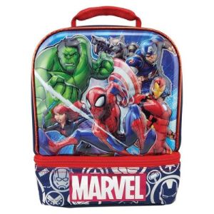 Marvel Universe 6d Laser Dual Compartment Lunch Bag - Navy : Target