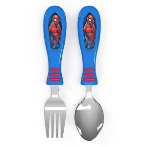 Zak Marvel Spider-man Easy Grip 2pc Silverware Set Blue : Target