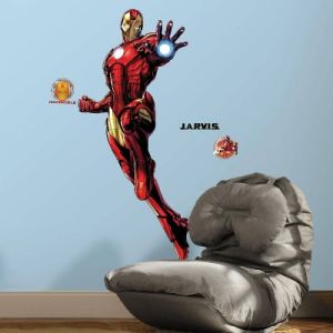 Iron Man Peel And Stick Giant Wall Decal With Glow - Roommates : Target