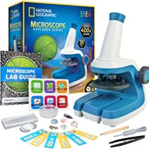 Amazon.com: NATIONAL GEOGRAPHIC Microscope for Kids - STEM Kit with an Easy-to-Use Kids Microscope, 