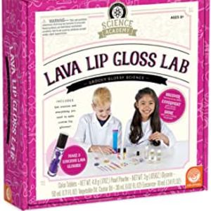 Amazon.com: MindWare Science Academy Lava Lip Gloss lab -Kit includes 33pcs to teach kids & teens co