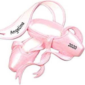 Amazon.com: Personalized Child-Pink Ballet Shoes Christmas Tree Ornament 2021 - Ballerina Dancer Poi