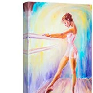 Amazon.com: Canvas Prints Wall Art - Beautiful Young Ballerina/Ballet Dancer in Oil Painting Style |