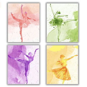 Amazon.com: Ballet Art Painting Elegant Dancing Canvas Art Pictures - Makeup Wall Art Prints,Balleri