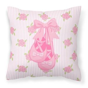 Carolines Treasures BB5157PW1818 Ballerina Ballet Shoes Fabric Decorative Pillow - 18 x 3 x 18 in. -