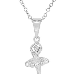 Rhona Sutton Children's Diamond Accent Ballerina Necklace in Sterling Silver & Reviews - Necklaces -