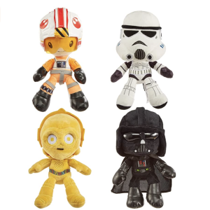 Amazon.com: Star Wars Hoth Battle Plush 4-Pack, 8-in Character Soft Dolls, Luke Skywalker, Darth Vad