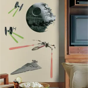 Star Wars Classic Space Ships Peel And Stick Giant Wall Decal - Roommates : Target