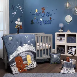 Lambs & Ivy Star Wars Signature Millennium Falcon 4-piece Baby Crib Bedding Set : Target