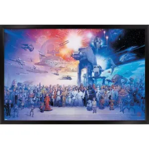 Star Wars - Galaxy Framed Poster Trends International : Target