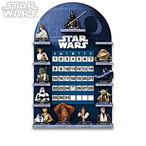 STAR WARS May The Force Be With You Perpetual Calendar With Hand-Painted Figures