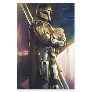 The Mandalorian Carrying The Child Canvas Print – Star Wars: The Mandalorian – Customized | shopDisn