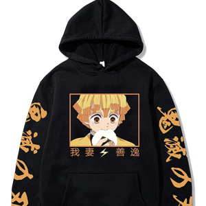 Amazon.com: Anime Demon Slayer Hoodies Agatsuma Zenitsu Sweatshirt Harajuku Streetwear Funny Pullove