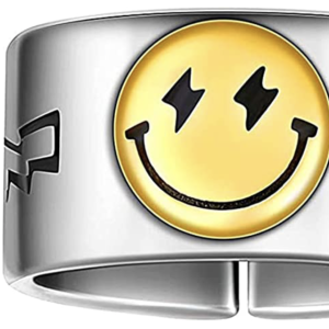Amazon.com: Smiley Rings Wide Face Ring Smily Adjustable for Women Best Friend: Clothing, Shoes & Je