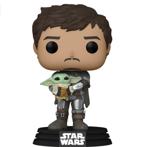 Amazon.com: Funko Pop! Star Wars: The Mandalorian - Mandalorian (Din Djarrin) Holding The Child (Gro