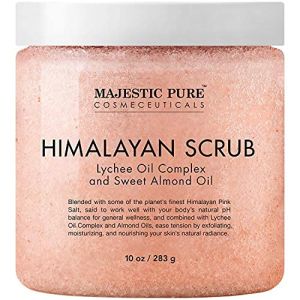 Amazon.com : Majestic Pure Himalayan Salt Body Scrub with Lychee Oil, Exfoliating Salt Scrub to Exfo