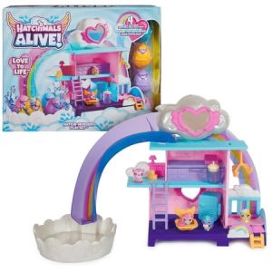 Hatchimals Alive Hatchi-Nursery Playset with 4 Figures, 13 Accessories