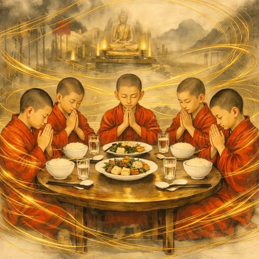《餐前祈福文》