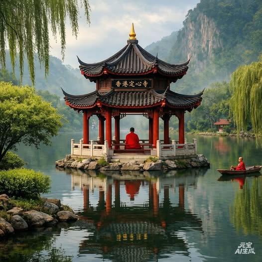 <定心湖亭圖>