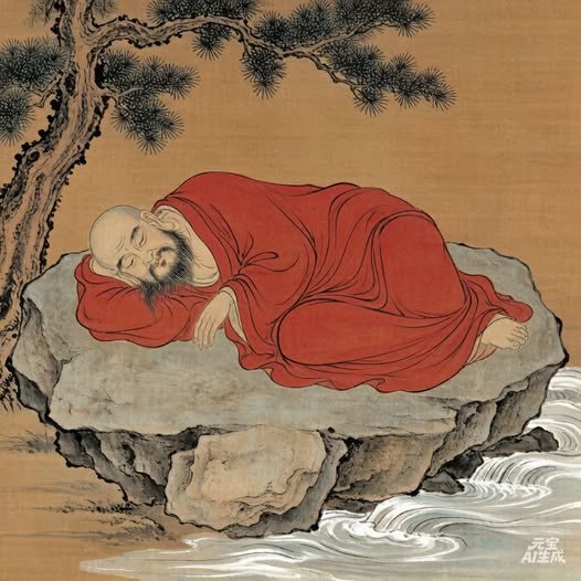 《松風睡僧圖》