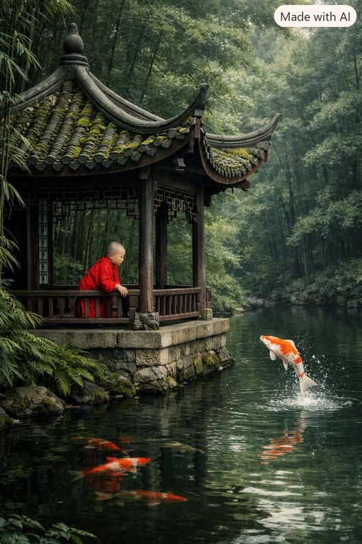 《林亭觀鯉》
