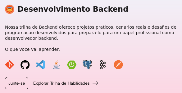 Trilha de Desenvolvimento Backend