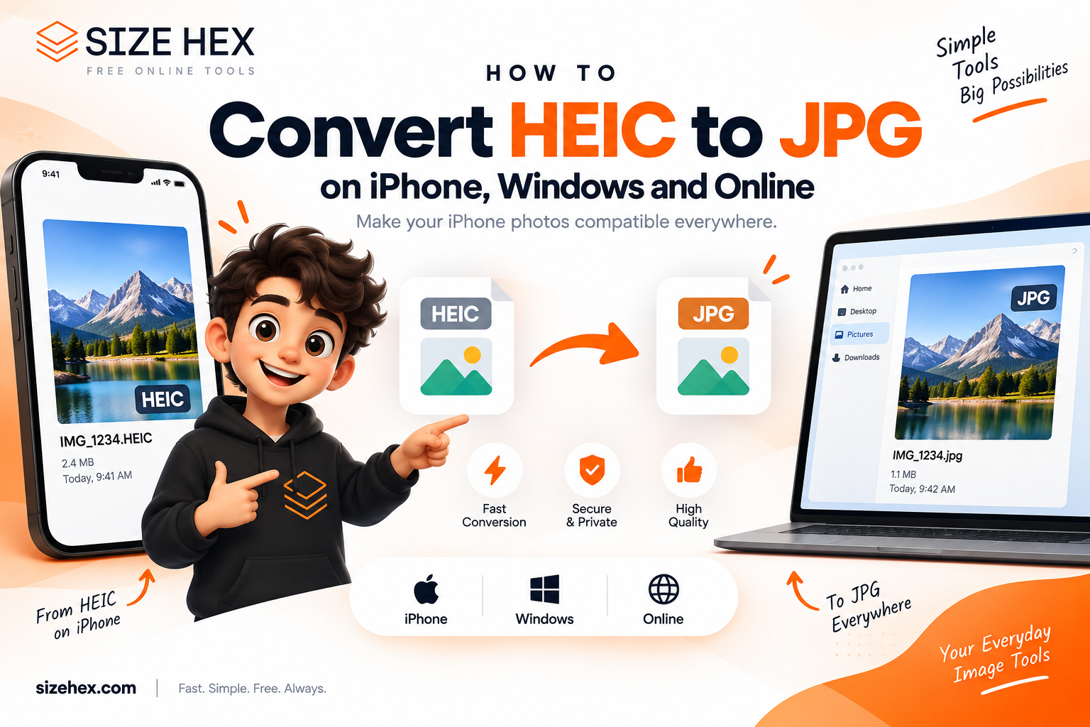 How to Convert HEIC to JPG on iPhone, Windows and Online