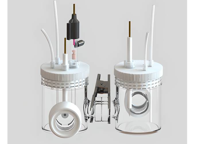 H-Type Membrane Double Channel Photoelectrochemical Cell