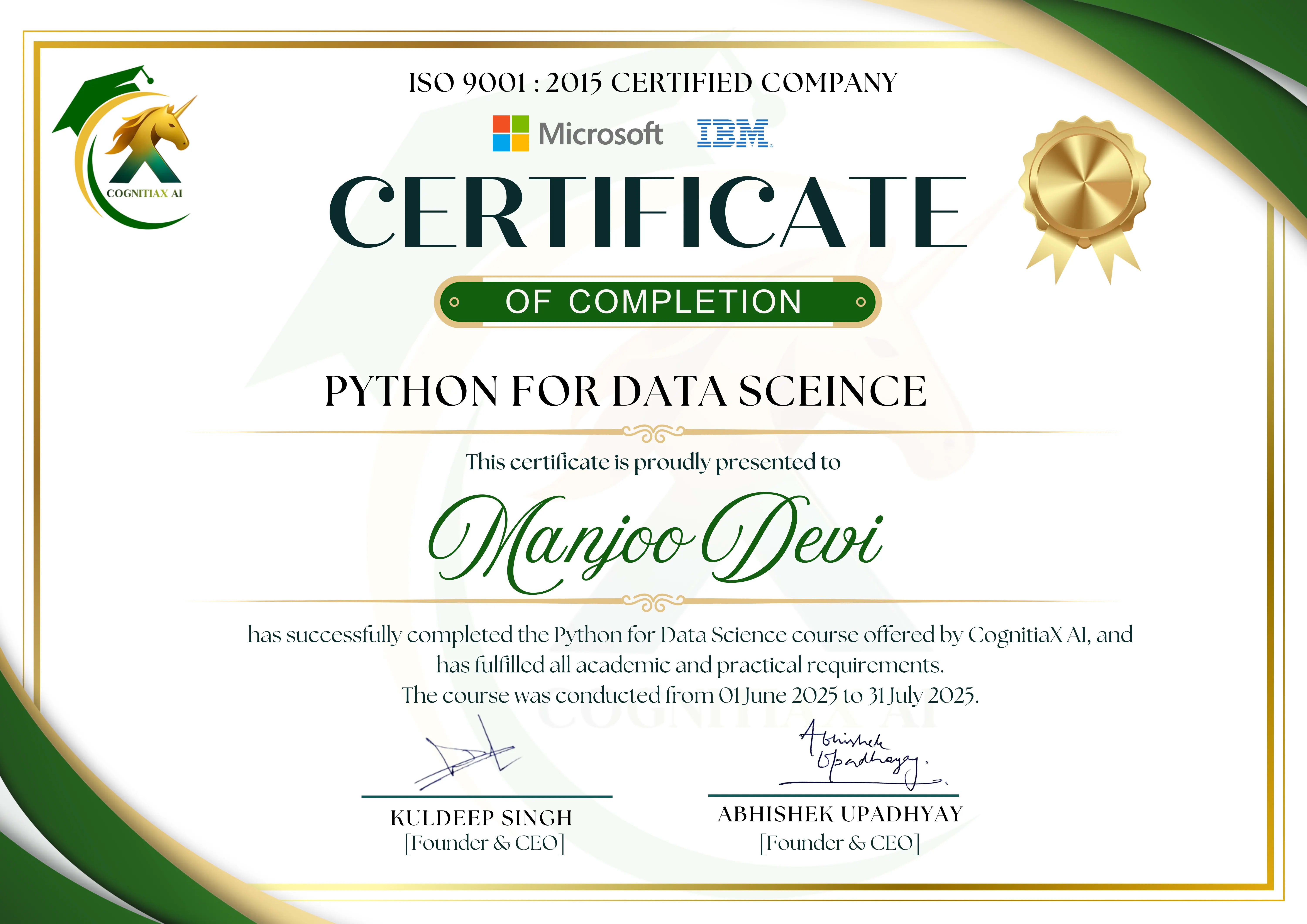 Python Development Course - CognitiaX AI with Certification and Placement Support