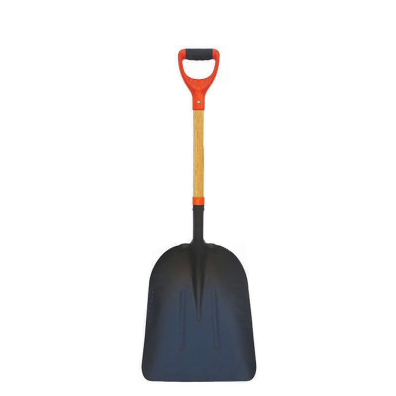 Manganese Steel Square Scoop Shovel with Wooden Handle